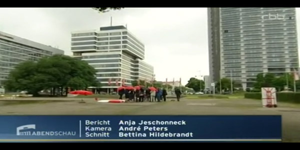 RBB Abendschau: Tag der Architektur 2013  Mittelinsel Ernst-Reuter-Platz Berlin  m.a.l.v. | raum:aktion:objekt